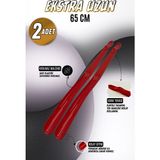 Onur 2 Adet - Kırmızı 65 cm Ayakkabı Çekeceği | Sert Plastik Asılabilir Çekecek Yumuşak Kerata Uzun