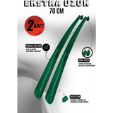 Onur 2 Adet - Siyah 70 cm Ayakkabı Çekeceği | Sert Plastik Asılabilir Çekecek Yumuşak Kerata Uzun - YEŞİL