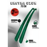 Onur 2 Adet - Yeşil 70 Cm Ayakkabı Çekeceği | Sert Plastik Asılabilir Çekecek Yumuşak Kerata Uzun