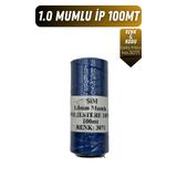 Onur Deri El Dikişi İçin Mumlu İplik 1.0mm 100mt Tüm Renkler, Hediye 1 adet Saraç İğnesi, Sim Mumlu İp