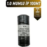 Onur Deri El Dikişi Için Mumlu Iplik 1.0mm 100MT Tüm Renkler, Hediye 1 Adet Saraç Iğnesi, Sim Mumluip - 1 mm - Haki