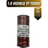 Onur Deri El Dikişi Için Mumlu Iplik 1.0mm 100MT Tüm Renkler, Hediye 1 Adet Saraç Iğnesi, Sim Mumluip - 1 mm - Tarçın