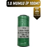 Onur Deri El Dikişi Için Mumlu Iplik 1.0mm 100MT Tüm Renkler, Hediye 1 Adet Saraç Iğnesi, Sim Mumluip - 1 mm - Yeşil