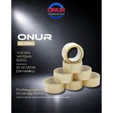 Onur Güçlü Yapışkanlı Şeffaf Koli Bandı