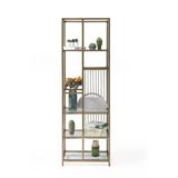 Onurdesign Fury Bronz Camlı Kitaplık