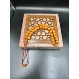 Onurlu Tesbihane Rüzgar Gölü Herazon Hareli Osmanlı Benzetme Sıkma Kehribar Tesbih (11X10 Mm)