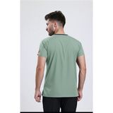 Onurteks Likralı Cerrahi, Doktor, Hemşire, Veteriner, Dişçi, Desenli, Renkli Forma Tek Üst Scrubs - Yeşil - 2XL