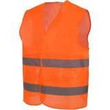 Onurteks Reflektörlü Fosforlu Yelek, Ikaz Yeleği, Iş Güvenliği Yeleği - Turuncu - Standart