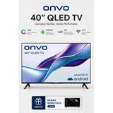 Onvo 40 Inç 102 Ekran Smart QLED Tv Dahili Uydu Alıcılı Full Hd Wi-Fi Android Işletim Sistemi Youtube Netflix Ekran Koruyucu Hediyeli