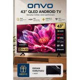 Onvo 43 Inç 109 Ekran Smart LED Tv Dahili Uydu Alıcılı Android Işletim Sistemi Wi-Fi Youtube Netflix Uygulama Destekli Ekran Koruyucu Hediyeli