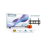 Onvo 50" QLED Tv Android 10 Smart Tv Dahili Uydu Alıcılı 4K Ultra Hd + Dreamstar Tv Duvar Askı Aparatı