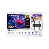 Onvo 55Vq90f3ua 55'' 140 Ekran Uydu Alıcılı 4K Ultra Hd Google Smart Qled Tv+Tv Duvar Askı Aparatı