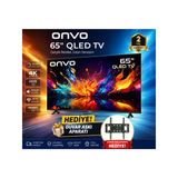 Onvo 65 İnç Qled 4K Ultra Hd Google Smart Tv Hdr10 Dolby Audio Wi-Fi Duvar Askı Aparatı