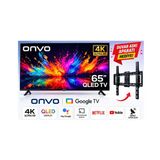 Onvo 65’’ QLED Google Tv 4K Ultra Hd Smart Tv Dahili Uydu Alıcılı Netflix Youtube Wi-Fi + Duvar Askı Aparatı