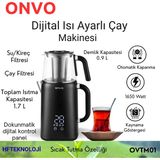 Onvo Dijital Isı Ayarlı Çay Makinesi + Çaykur Organik Hemşin 400 Gr Çay Hediye