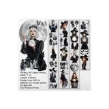 Onwize Moonlit Witch 3D Crystal PET Tape 7 cm x 5 m – Cadı, Ay ve Gothic Scrapbook Journaling Dekoratif Bant
