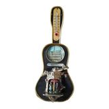 Ony Yapım Gitar Formunda Brüksel Resimli Üzerinde 2 Figürlü Termometre Anahtarlık