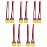 Onyehn 10 Adet 5 Çift XT60 XT-60 Fiş Erkek ve Dişi Konnektör Kılıf Muhafaza Kapağı ile 150 mm 12AWG Silikon Tel RC Lipo Pil FPV Yarış Drone (5 Çift)
