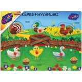 Onyıl Oyuncak ONY-191-192-193 Ahşap Tutmalı Çiftlik Sevimli Kümes Hayvanları