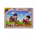 Onyıl Oyuncak Ony-85-86-87-88 Sporlar 33,6x24 cm Ahşap Eğitici Puzzle