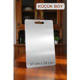ONYS Paslanmaz Çelik Kesme Tahtası - KÜÇÜK BOY - SET ÜST KALİTE ANTİBAKTERİYEL KESME TAHTASI