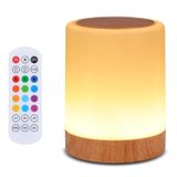 OORUN Dokunmatik Başucu Masa Lambası, 13 RGB Renk ve 5 Parlaklık, USB Şarj Edilebilir Masa Lambası, RGB Renk Değiştiren Uzaktan Kumandalı Kısılabilir Gece Işığı, Bebek, Yatak Odası, Oturma Odası için