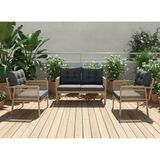 Opal 2+1+1 (Antrasit) Metal Gövde Balkon-Bahçe-Kafe,çay Seti,koltuk Takımı,oturma Grubu,ofis Koltuğu - Çok Renkli