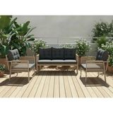 Opal 3+1+1 (Antrasit) Metal Gövde Balkon-Bahçe-Kafe,çay Seti,koltuk Takımı,oturma Grubu,ofis Koltuğu - Çok Renkli