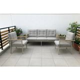 Opal 3+1+1 (Gri) Metal Gövde Balkon-Bahçe-Kafe,çay Seti,koltuk Takımı,oturma Grubu,ofis Koltuğu - Çok Renkli
