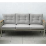 Opal 3lü (Gri) Metal Gövde Balkon-Bahçe-Kafe,çay Seti,koltuk Takımı,oturma Grubu,ofis Koltuğu - Çok Renkli