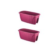 Opal Balkon Saksısı Bahçe Saksısı Büyük Boy Opal Saksı 2 Adet 29x59x25 Pembe