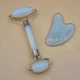 Opal Gua Sha Ve Yüz Masaj Roller Seti Doğal Taş Cilt Bakım Ve Yüz Masaj Seti