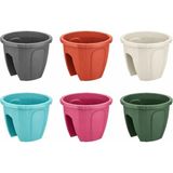 Opal Yuvarlak Balkon Küpeşte Saksı 7.5 Litre 6 Renk