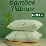 Opalin Bamboo yastık 50x70 Visco Bambu Yastık 2 Adet Çift kişilik Ortopedik yastık 1200 Gr Beyaz