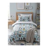 OPAQ Happy Paws 4 Parça Tek Kişilik Çarşafı Lastikli Nevresim Takımı Çocuk | Genç