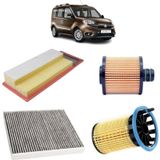 Opar Fiat Doblo 95 Beygir Euro 5 4lü Karbon Filtre Bakım Seti 1.3 D Multijet 2016 Sonrası Kit1473f