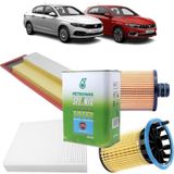 Opar Fiat Egea 4plus Filtre Bakım Seti 1.3 D Euro 5 Multijet Opet Yağlı 2015 Sonrası Kit1417d