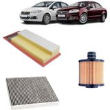 Opar Fiat Linea 3'lü Karbon Filtre Bakım Seti Euro 5 1.3 Multijet 2009 Sonrası KİT1435E