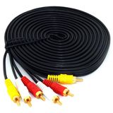 OPAX 6 Metre Hazır CCTV AV Gold Kablo 3RCA 3 RCA Erkek Ses Video Power