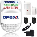 Opax Bgr-06 Ekonomik Kablosuz Alarm Sistemi (Siren+Pır+Manyetik Kontak+2 Adet Kumanda+Adaptör)