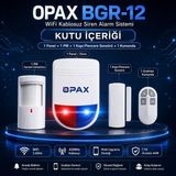 opax bgr-12 wifi kablosuz alarm sistemi | 96 bölge desteği (1 yıl ahm )