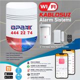 OPAX Bgr-12 Wıfı Kablosuz Siren Alarm Sistemi Mobil Uygulamalı Data Güvenlik