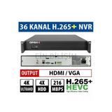 Opax -C04l036 36 Kanal 4K 4 Hdd H.265+ Akıllı Premium Nvr Kayıt Cihazı