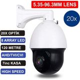 OPAX-HD8610 Ahd 2 Mp Sony Sensör 20X 8 Array 120 M Ahd Speed Dome Kamera - Beyaz