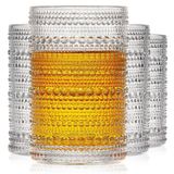 OPAYLY hobnail içme bardakları Highball Bardakları 4'lü Set 12 oz Vintage Eski Moda Züccaciye Su Kokteyli Viski İçecekler Meyve Suyu Süt Hediyesi Erkekler Kadınlar için