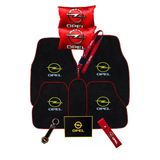 Opel 5'Li Araba Paspas Seti & Kırmızı Oto Boyun Yastığı & Ayna Askısı & Opel Araç Oto Aksesuarı