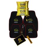 Opel Araç İle Uyumlu Oto Halı Paspas & Dijital Baskılı Sarı Boyun Yastığı & Opel Oto Aksesuar Seti