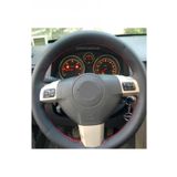 Opel Astra F Uyumlu Deri Dikmeli Direksiyon Kilifi Kirmizi Ipli (38Cm×10.5Cm)
