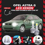 Opel Astra G 1998-2009 Kısa Far Uyumlu Şimşek Etkili Led Xenon Performance Series H7