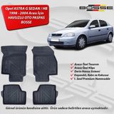 Opel Astra G Paspas Araca Özel 1998 2004 BOSSE 3D Havuzlu Oto Paspas Paspas - Siyah